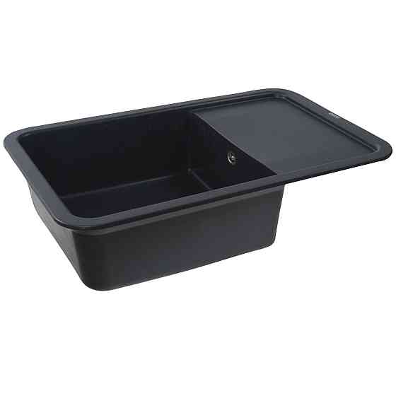 PLATINUM Гранітна мийка для кухні Platinum 7850 CUBE матова Чорний металік Київ