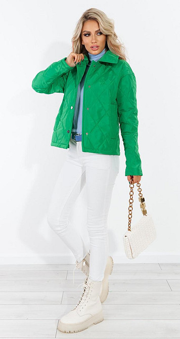 Коротка стьобана куртка Київ - фото 3