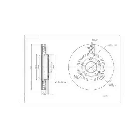 Диск тормозной автомобиль Мерседес Бенз A-Class (W169), B-Class (W245) (2004-) передний (d288x25) Мукачево