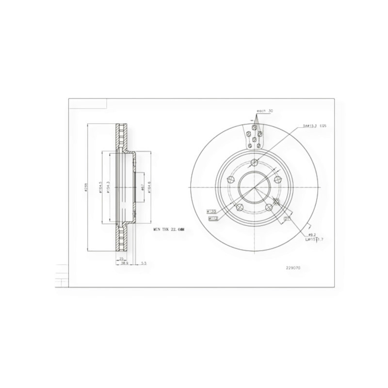 Диск тормозной автомобиль Мерседес Бенз A-Class (W169), B-Class (W245) (2004-) передний (d288x25) Мукачево - изображение 1