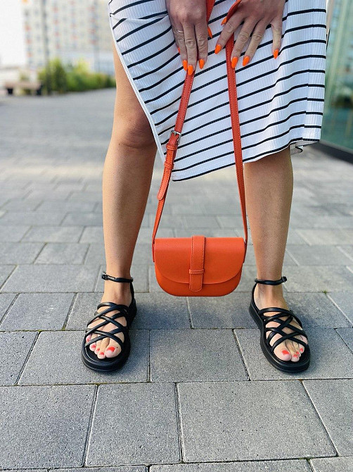 Olli Босоніжки жіночі OLLI Л-1-0110 чорні (літо, шкіра натуральна) (5267) Коломия - фото 3