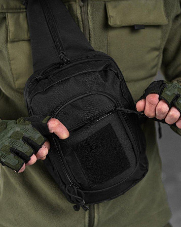 Тактическая сумка нагрудная hardy black Киев - изображение 7