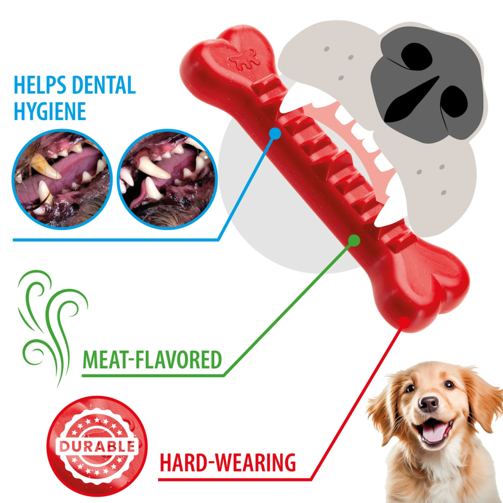 Жевательная игрушка кость с отверстиями для корма  для собак Ferplast Smile Bone (Ферпласт Смайл Бон) Запорожье - изображение 3