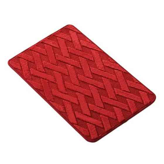 Коврик для ванной и душа коврик для ног в ванную комнату,микрофибра,атискользящий c узором 40х60 см,красный Кам'янець-Подільський