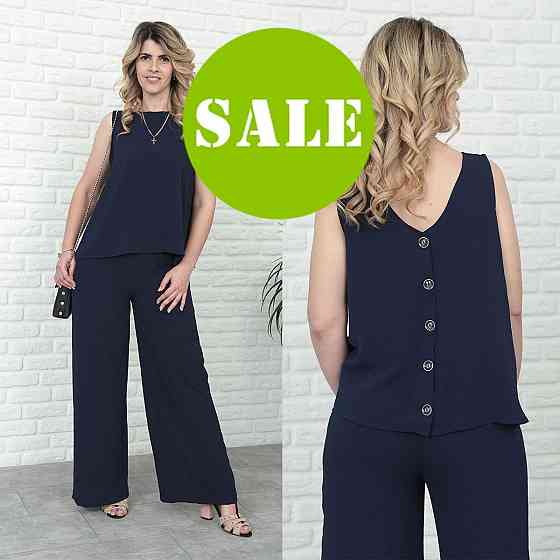 Літній костюм зі штанами палаццо "Stellar" оптом | Батал | Розпродаж моделі Київ