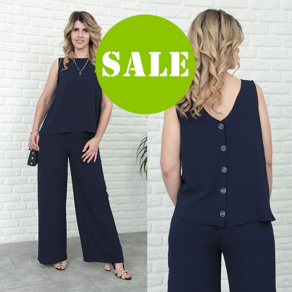 Літній костюм зі штанами палаццо "Stellar" оптом | Батал | Розпродаж моделі Київ - фото 1