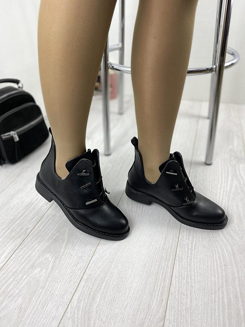 Черевики жіночі MENGTING чорні еко-шкіра 40р. (1187-1) Коломия - фото 5