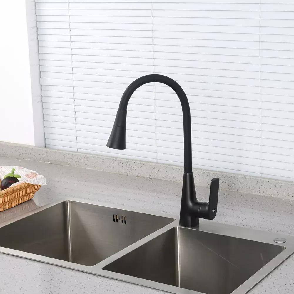 Смеситель для кухни с гибким изливом Frap F4471-6 черный Киев - изображение 2