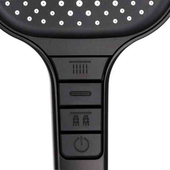 Лійка для ручного душу Qtap Rucni 130x130 мм QTRUC125BLM45957 Black Matt чорна Київ