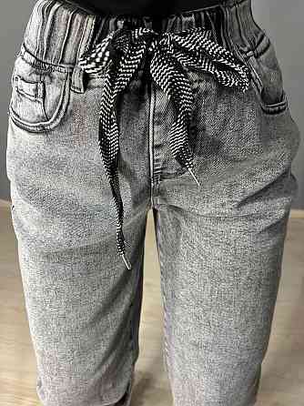 Джинси жіночі V&D 5011 МОМ jeans comfort резинка на талії стрейчеві полегшені світло сірі, світло-сі Одеса
