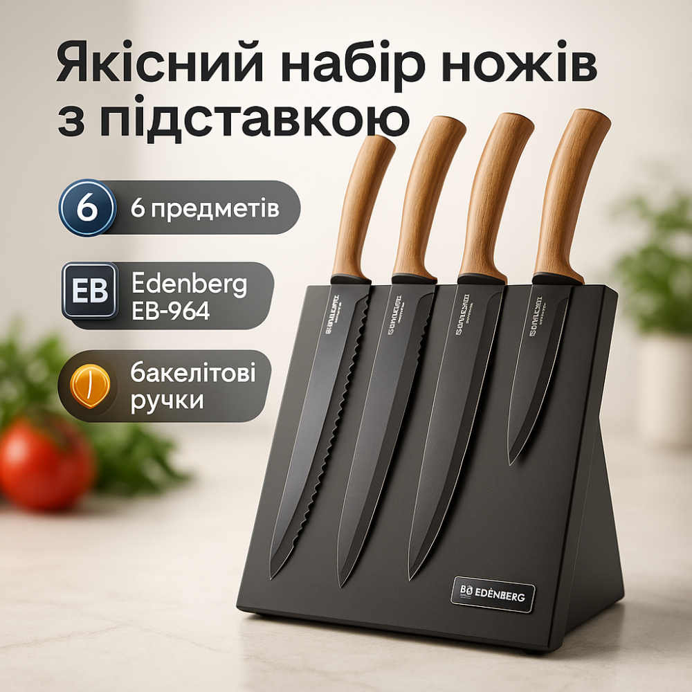 Эксклюзивные кухонные ножи, Набор металлических ножей, Ножи для кухонных нужд Кухонные домашние FO-12 Львов - изображение 10