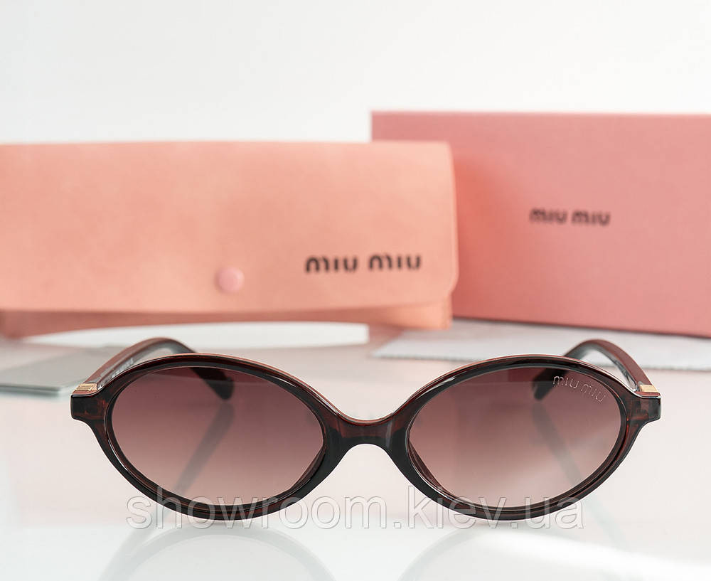 Жіночі сонцезахисні окуляри Miu 2022 brown Київ - фото 2