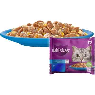 Вологий корм для кішок Whiskas тунець, лосось в желе 4х85 г (8410136025433) Вінниця