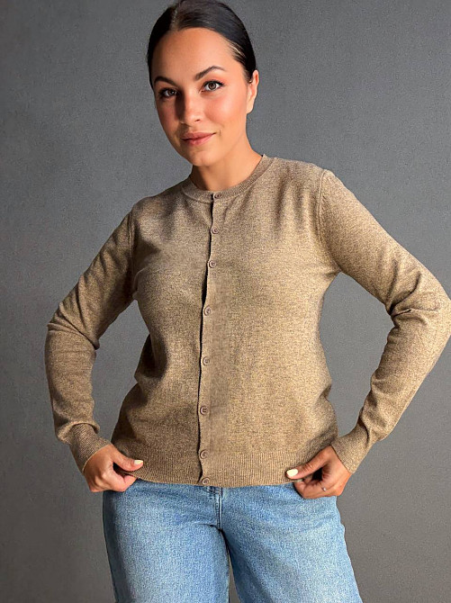 Кардиган женский A-N 82896-82897 однотонный на пуговицах универсальный, коричневый, one size Киев - изображение 9
