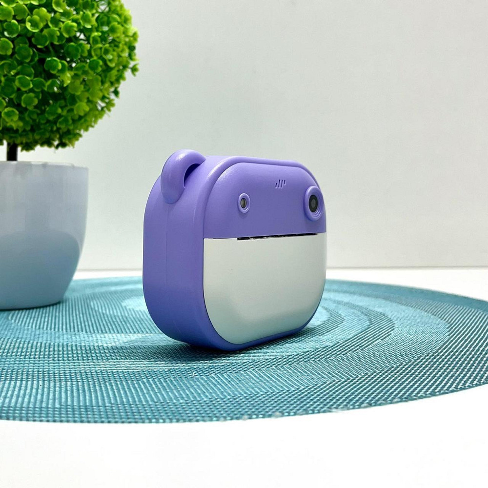 Фотоапарат-принтер фронтальна камера чб друк USB-кабель 2 рулони термопапери звук фото відео ігри SD роз'єм Фіолетовий (C 66631) Чернігів - фото 7