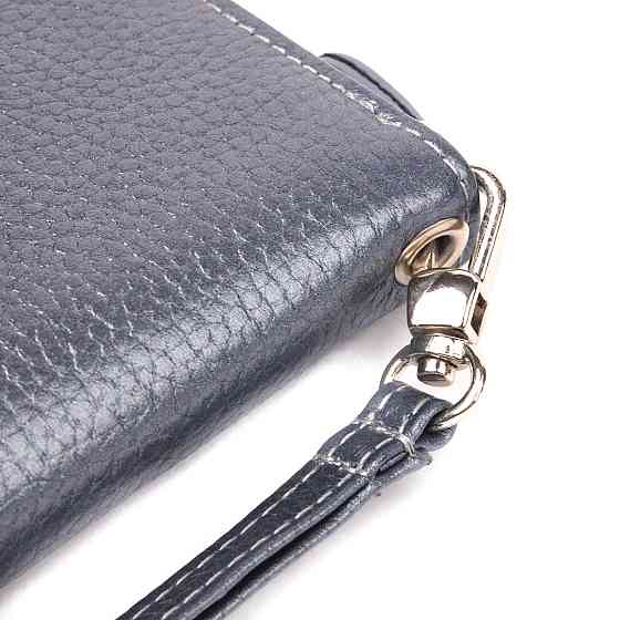 Замечательный кошелек с отливом для женщин из натуральной кожи флотар CANPELLINI 21622 Серый Киев