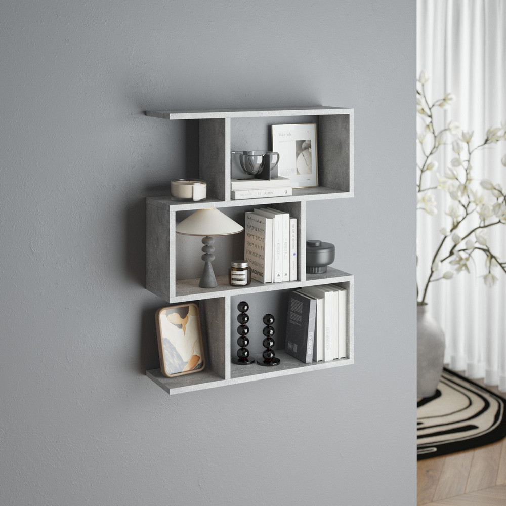 Полка для книг навесная VAYS M-50 Бетон Львов - изображение 1