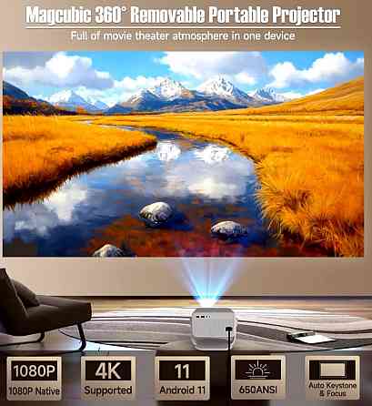 Проєктор MAGCUBIC L018 кращий, ніж HY 350 4K Android Auto Focus Харків