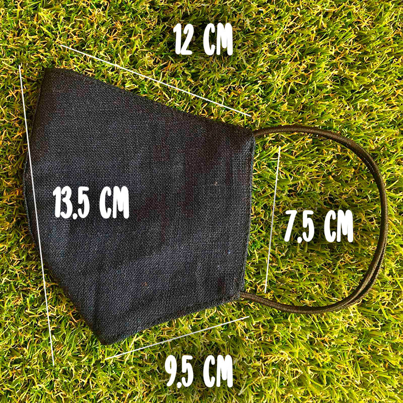 Маска захисна багаторазова зі 100% ЛЬОНУ Розмір L (Темно-Синій) Суми - фото 5