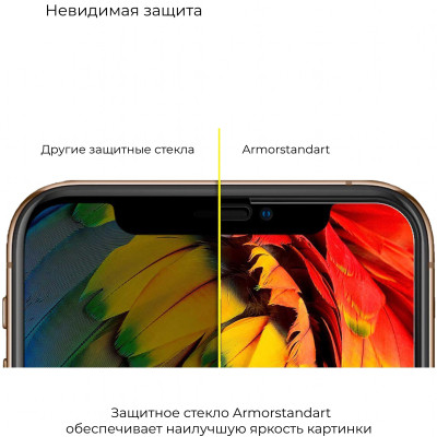 Скло захисне Armorstandart Full Glue TECNO POP 3 (BB2) Black (ARM57585) Вінниця - фото 4