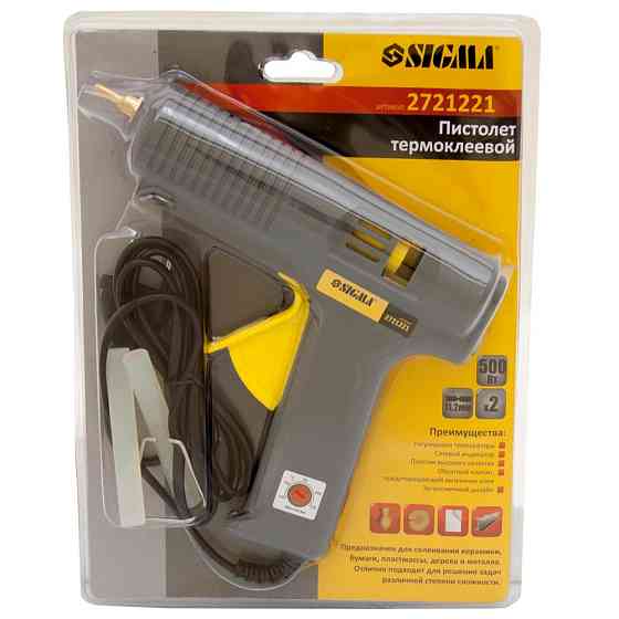 Sigma Пистолет термоклеевой с регулировкой температуры (140-220°C) Ø11.2мм 150(500)Вт SIGMA (27 Коломия