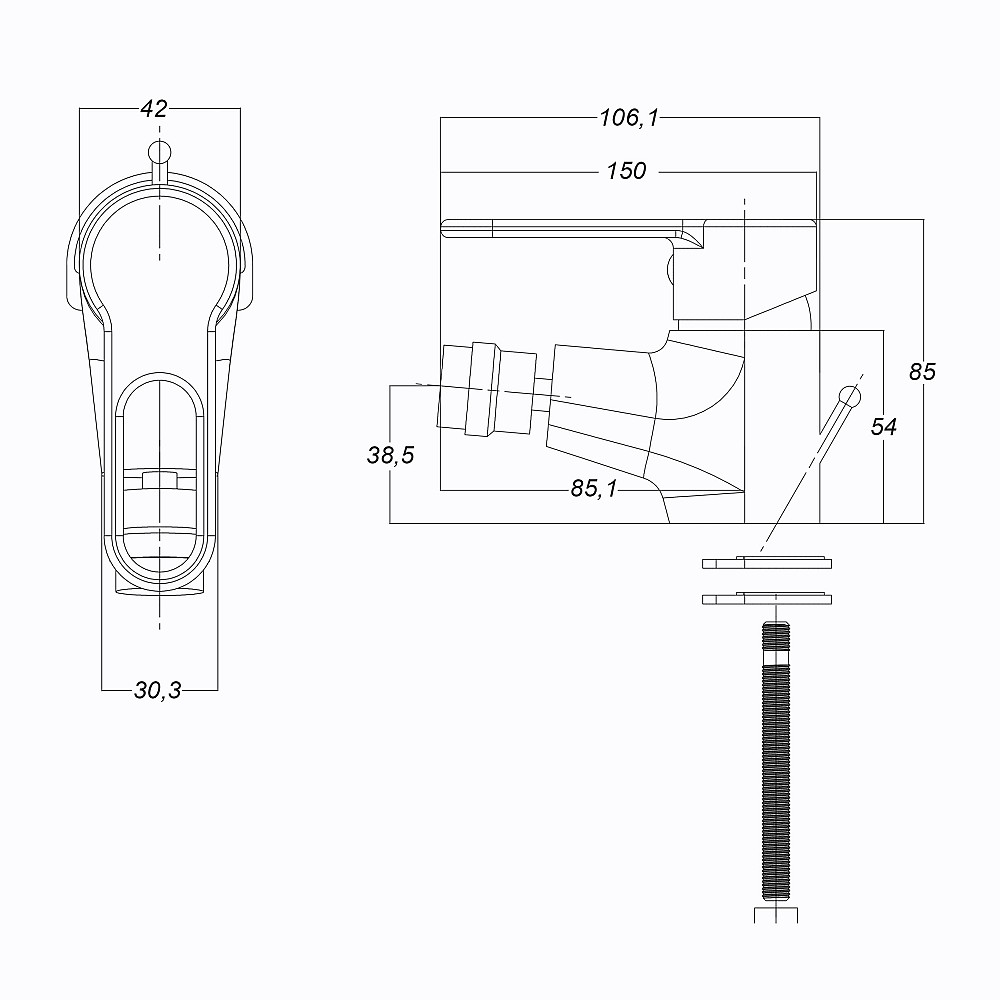 Змішувач для біде Globus Lux Dolly GLD-0106 Киев - изображение 8