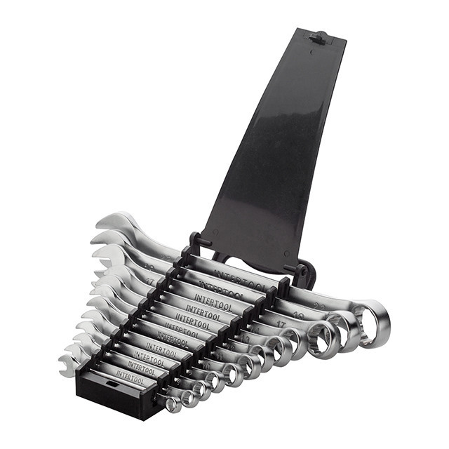 Набір механічних ключів INTERTOOL 12 шт., 6-22 мм, Cr-V — для професійного та побутового використання Львів - фото 4