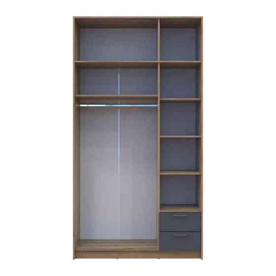 Шкаф для одежды Doros Ронди с антресолью Дуб Артизан/Графит 3ДСП 121х52х236 DRS-011664 (80737818) Львов