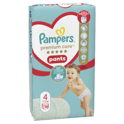 Подгузники Pampers Premium Care Pants Maxi Размер 4 (9-15 кг), 58 шт (8001090759993) Винница - изображение 2