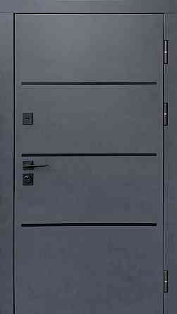 Двері вуличні Форт-М комплектація "ТЕРМО" модель ТОКІО ТЕРМОРОЗРИВ бетон антрацит/бетон сніжний Київ