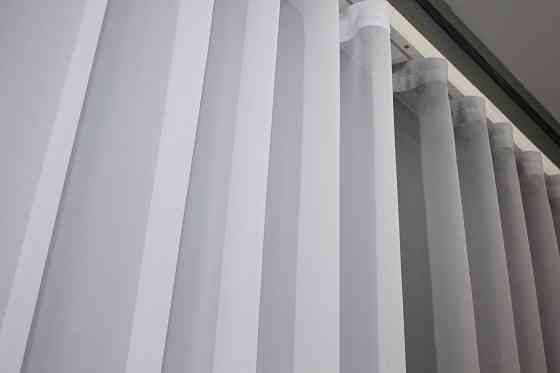 Декоративная гардина VR-Textil № 002дк шифон серый с белым 600х250 (11-0056) Киев