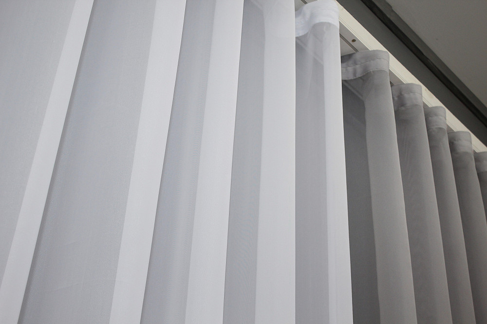 Декоративная гардина VR-Textil № 002дк шифон серый с белым 600х250 (11-0056) Киев - изображение 4