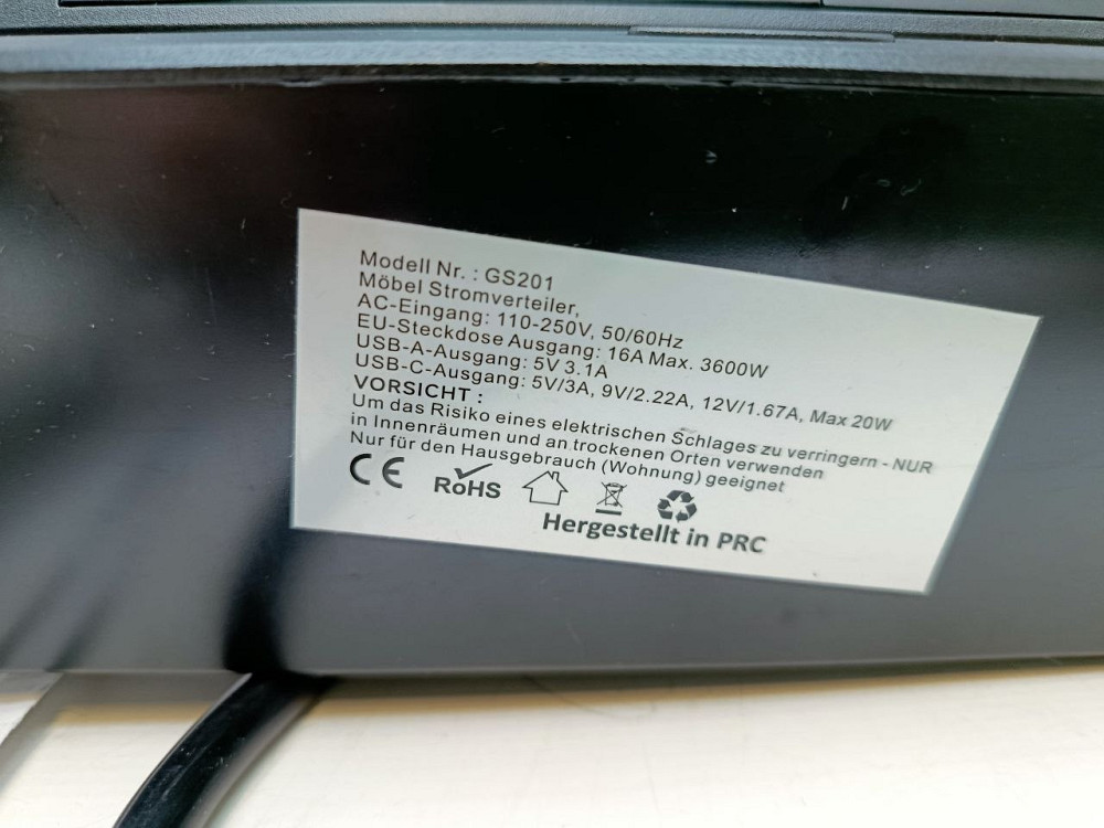 Врізна подвійна розетка 1*USB, 1*Type-C з кнопкою вимкнення Луцьк - фото 4