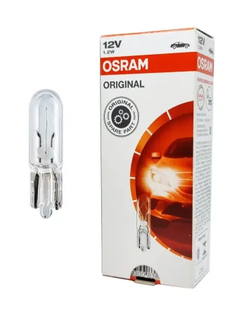 Лампа накаливания Osram Original W2W 12V 1.2W W2x4.6d (арт. 2721) — стандарт OEM для подсветки панели Ковель