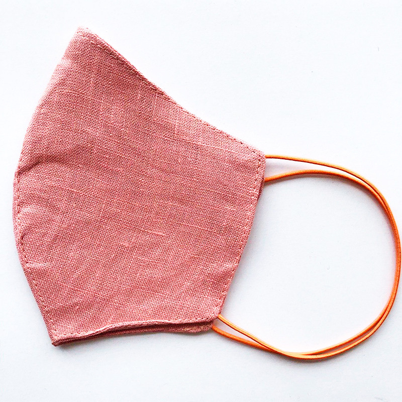 Маска защитная многоразовая из 100% ЛЬНА Размер M (Пудра) Сумы - изображение 1