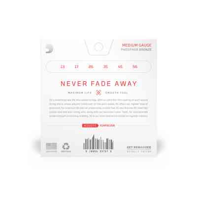 Струны для гитары D'Addario XS Phosphor Bronze Medium (13-56) (XSAPB1356) Винница