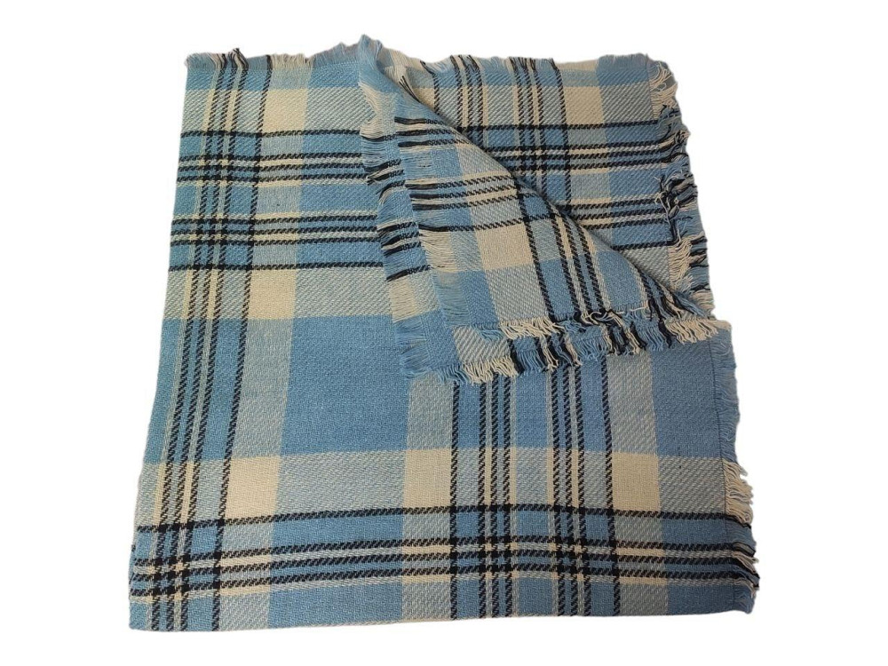 Хустка напіввовняна 85х85 блакитна Київ - фото 1