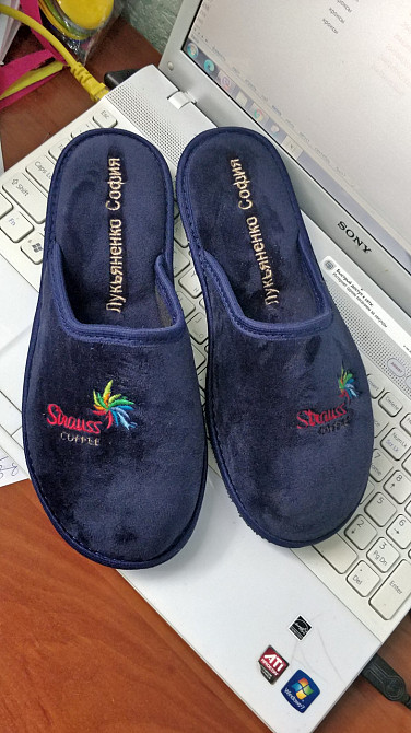 Тапочки с вышивкой женские мужские тапки на заказ от производителя Одесса - изображение 13