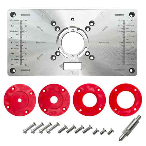 Пластина для фрезера алюминиевая 235x120x8мм со сменными кольцами универсальная монтажная Киев