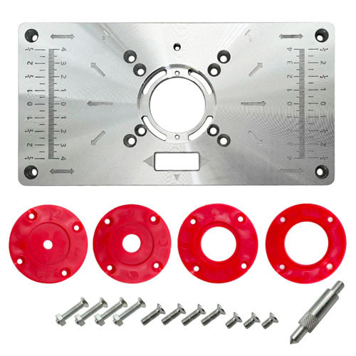 Пластина для фрезера алюминиевая 235x120x8мм со сменными кольцами универсальная монтажная Киев - изображение 3