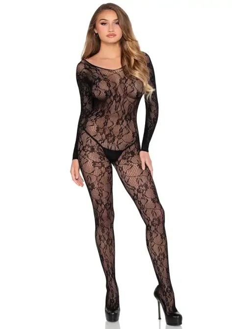 Бодистокинг Leg Avenue Crotchless Fishnet Bodystocking One Size Black Львов - изображение 2