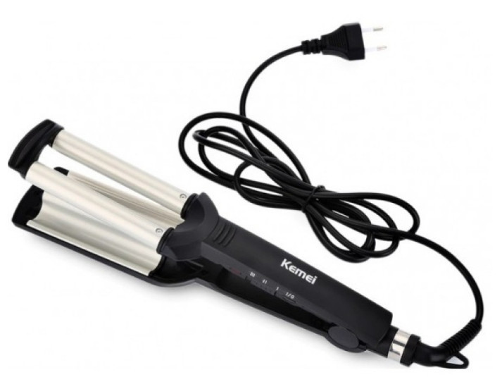 Потрійна плойка Kemei Km-2022 Щипці Вінниця - фото 7