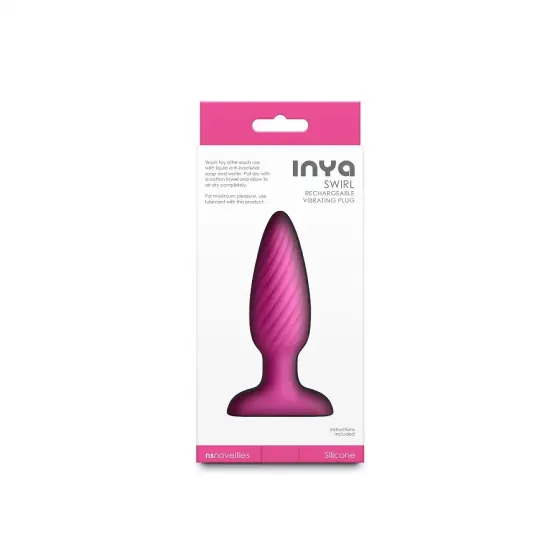 Анальна пробка з вібрацією NS Novelties INYA - Swirl - Pink Львів