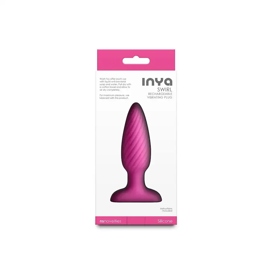 Анальна пробка з вібрацією NS Novelties INYA - Swirl - Pink Львів - фото 4