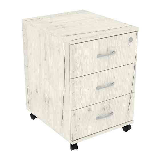 Тумба офисная ТМ-2, Дуб Крафт Білий, 400/480/590 Львов