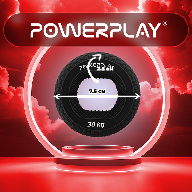 Еспандер кистьовий силіконовий PowerPlay PP-4333 Hand Grip Hard 30 кг. Чорний Кам'янське - фото 9