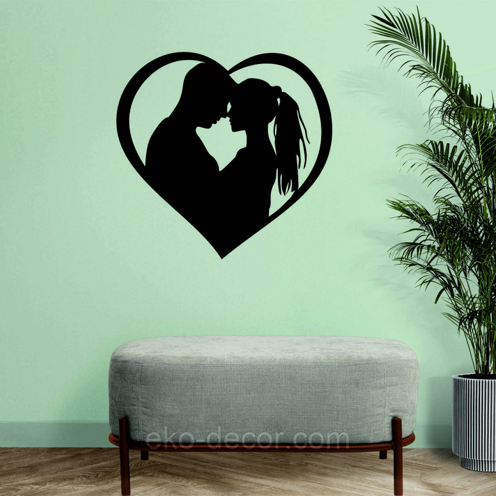 Декоративное настенное Панно «Он и Она», Декор на стену 90*90 см, Черный Киев - изображение 4