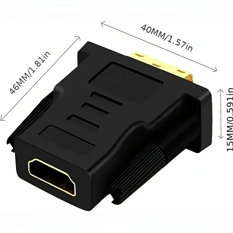 Адаптер DVI-I на HDMI, позолочений, для монітора Київ - фото 6