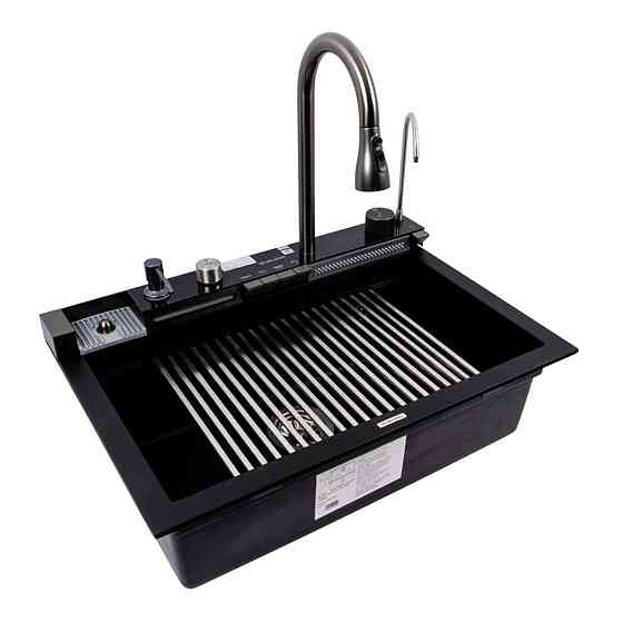 VALESO Гранітна мийка VALESO IRENA 6846 матова Чорна Коломыя