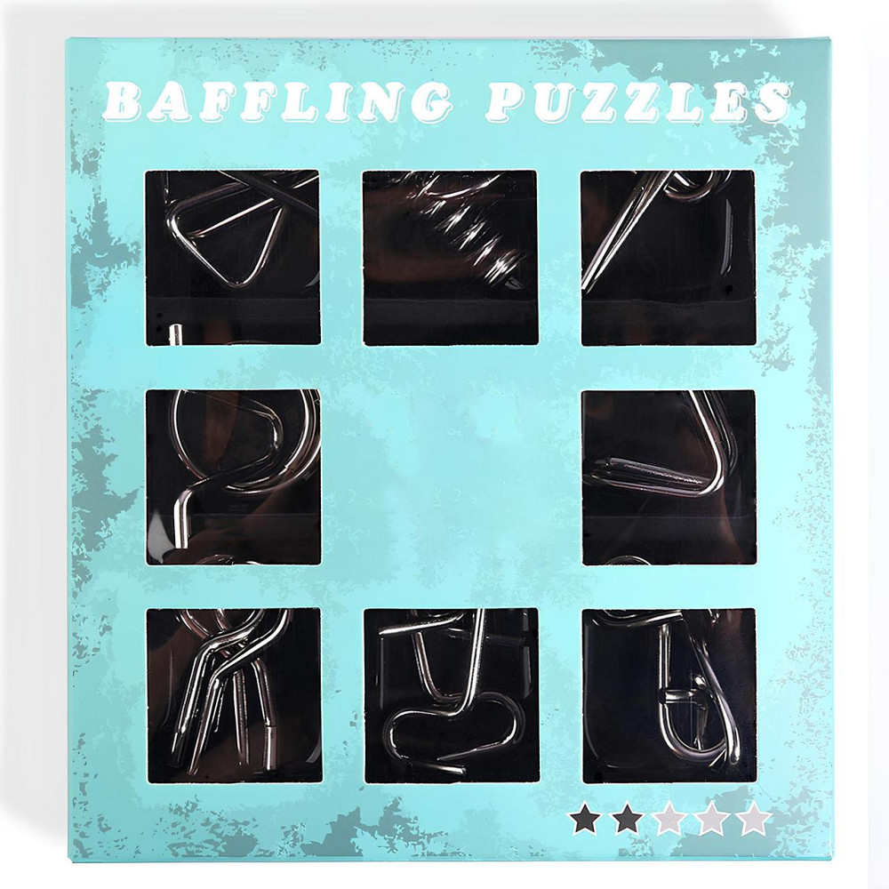 Металлические головоломки Монтессори RESTEQ — набор из 9 штук в коробке для развития логики, моторики и концентрации внимания у Киев - изображение 10